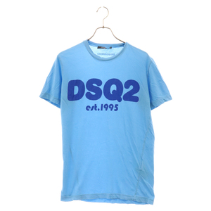 DSQUARED2 ディースクエアード DSQ2 ロゴプリント 半袖Tシャツ カットソー ブルー S74GD0838 S21600