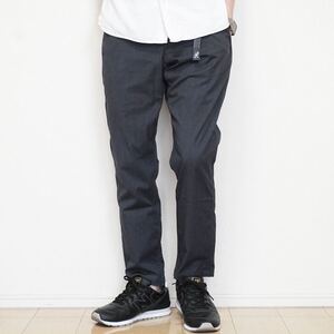 GRAMICCI × BEAMS 別注 スラックス【S】チャコール ビームス コラボ スラミチ ストレッチ テーパード ギャバジン ナロー GMP-19F1111