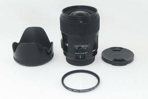 ★実用良品★SIGMA シグマ A 35mm F1.4 DG HSM Art Sony ソニーAマウント フード＆フィルター付き♪