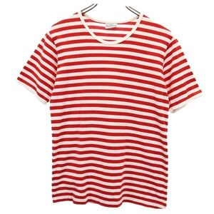 マリメッコ ボーダー 半袖 Tシャツ S レッド系 marimekko レディース