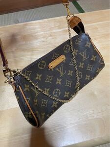 33. LOUIS VUITTON ルイヴィトン エヴァ　M95567　モノグラム　2WAY サイズ役：縦12cm 横25cm マチ4cm ショルダー118cm チェーン37cm