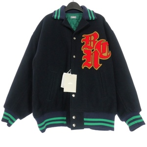 未使用品 カラー kolor ビーコン 23AW MELTON BLOUSON スタジャン 3 ネイビー 紺 23WBM-G05135 国内正規 メンズ