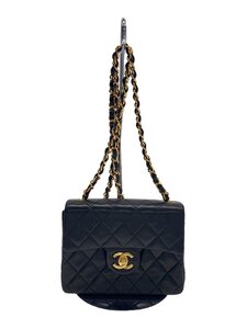 CHANEL◆チェーンショルダーバッグ_ミニマトラッセ/ショルダーバッグ/レザー/ブラック/A01115