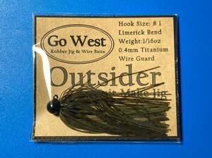 GoWest 【Outsider】No.02 スモラバ (1/16oz ・0.4mm チタンガード) Color:Watermelon Seed・Dark Watermelon with Black flake