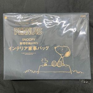 雑誌付録◆単品◆PEANUTS スヌーピー 整理整頓が叶う インテリア家事バッグ◇大人のおしゃれ手帖 2022年1月号