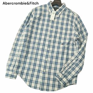 【新品 未使用】 Abercrombie&Fitch アバクロンビー＆フィッチ 通年 長袖 ボタンダウン チェック シャツ Sz.M　メンズ　A4T08324_7#C