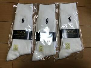 送料込 新品 POLO 靴下 ポロ ラルフローレン メンズ ソックス 紳士 3足セット 24-26cm p7