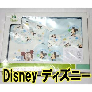 ディズニー Disney 出産祝い ミッキーマウス ミニー 出産祝いギフトセット サイズ50～70 5点セット ブルー ベビー服