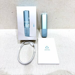 【KIM-1827】1円～ IQOS ILUMA I ONE アイコス イルマ アイ ワン ブルー 電子タバコ 喫煙具 箱付き ブルー系 ※通電確認済 ケーブル付