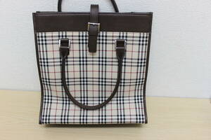 〇中古品 保管品 Burberry バーバリー トートバッグ かばん/激安1円スタート