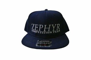 JB即決 ZEPHYR COMPETITION TEAM ゼファー チームコンペロゴ 刺繍 SNAPBACK CAP スナップバック キャップ 紺x銀 ネイビー/シルバー 新品