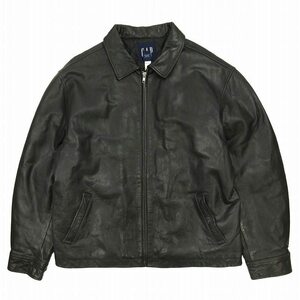 美品 80s 90s ギャップ GAP ヴィンテージ OLDGAP オールドギャップ 本革 レザー ジャケット ブルゾン アウター ライダース ジップアップ L