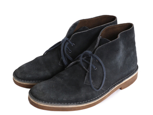 クラークス 本革 スウェード レザー デザート ブーツ メンズ 26.5cm / CLARKS Desert Boot チャッカ ラバーソール スエード 革靴 ネイビー