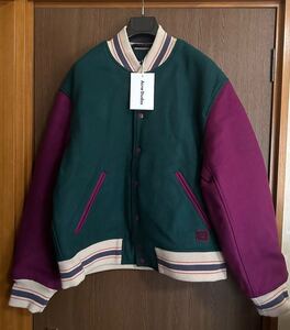 XS新品 Acne Studios カラーブロック ブルゾン スタジャン 中綿入り 長袖 スタジアム ジャンパー ダウン ジャケット アクネ レディース