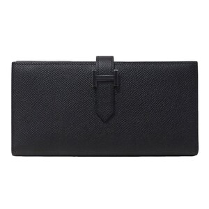 エルメス 長財布 ベアン・スフレ モノクローム ブラック エプソン HERMES PORTEFEUILLE BEARN SOUFFLET MONOCHROME VEAU EPSOM NOIR