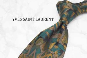 【美品】Yves Saint Laurent イヴ サンローラン A-332 韓国 ブランド ネクタイ 良品 古着 卸 USED オールド SILK