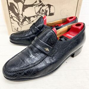 1492◎ Marelli Refreshoe マレリー 靴 ビジネス シューズ コイン ローファー ローヒール カジュアル ブラック メンズ26.0