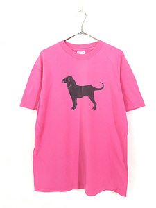 古着 90s USA製 「Black Dog」 ワンちゃん Tシャツ XL 古着