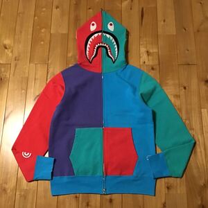 Crazy color シャーク パーカー Sサイズ shark full zip hoodie a bathing ape bape クレイジー エイプ ベイプ アベイシングエイプ i496