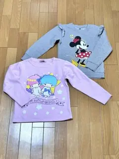 女の子 トップス トレーナー 120サイズ　2枚セット　ミニー　キキララ