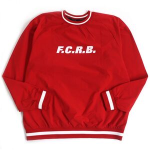 極美品□22AW F.C.R.B/エフシーレアルブリストル FCRB-222009 AUTHENTIC LOGO RIBBED TRAINING PISTE ロゴピステ/カットソー 赤 M 正規品