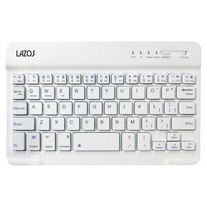 送料無料メール便 ブルートゥースキーボード Bluetooth 簡単接続！USB充電式 Lazos L-BTK-W/6028ｘ１台