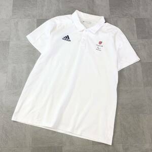 【大きいサイズ】adidas アディダス　TOKYO2020 Paralympics GB 半袖ポロシャツ　半袖シャツ　ホワイト　サイズ2XO 古着