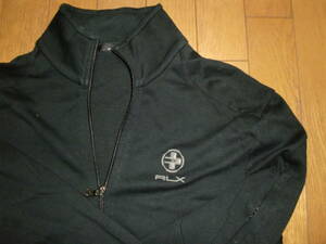 【送料￥230・美品！】RLX　RALPH LAUREN　トラックジャケット／size・M／BLACK