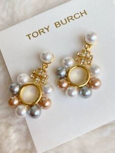 新品未使用　TB055 Tory Burch トリーバーチ　ピアス　パール　キラ