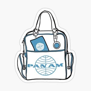 レトロステッカー　Panam airline bag Panam vintage airlines top