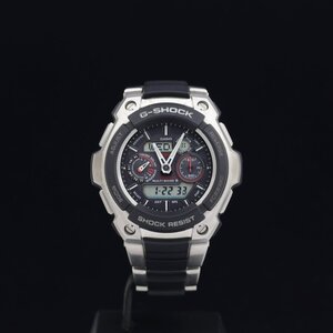 1円～ 美品 CASIO カシオ G-SHOCK MT-G MTG-1500-1AJF SS・樹脂 メンズ 電波ソーラー 黒文字盤 箱 定価5.9万