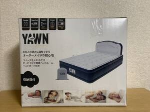 Air Yawn エアーヨーン エアーベッド 電動ポンプ内蔵 自動で膨らむ 耐荷重200kg ヘッドレスト付き ダブル AY52 約135×205cm