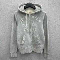 【雷市場（ポンジャン）商品韓国直送】 90 Hollister(ホリスター) メンズ フード付き ジップアップパーカー