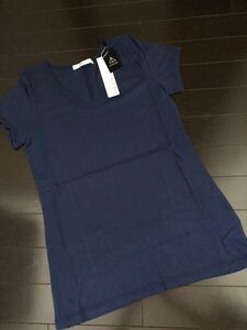 AZUL by moussy アズールバイマウジー AZUL basic ベーシック Vネック 半袖Tシャツ Sサイズ　ブルー