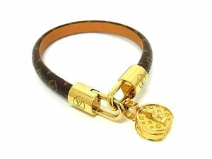 1円 ■極美品■ LOUIS VUITTON ルイヴィトン モノグラム ブラスレ LV トリビュート ブレスレット アクセサリー ブラウン系 FI2686