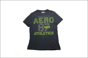 【S】 AEROPOSTALE エアロポステール Tシャツ ネイビー アメカジ コットン ビンテージ ヴィンテージ USA 古着 オールド IB965