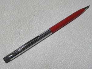 ■未使用 希少 1950年代 USA製！シェーファー(SHEAFFER) ペンシル(シャーペン) 赤軸+金属軸 頭に消しゴム付 芯0.9ｍｍ