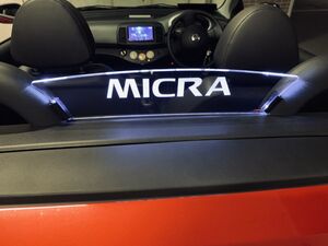 valkyrie style ニッサン　マーチ　マイクラ　micra C+C FHZK12 MICRA 専用ウィンドディフレクター　LED 白.....