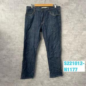 Just Jeans デニムジーンズパンツ ブルー ジップフライ ストレッチストレート 34 実寸W34in USA 海外輸入 古着 S221012-N1177