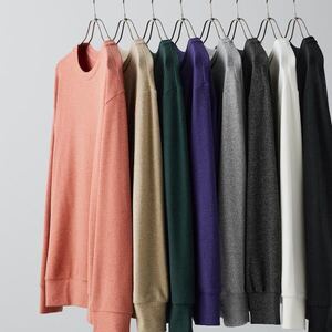 UNIQLO ユニクロ　ladies レディース　ソフトニットフリースクルーネックT（長袖）トップス　カジュアル　 size:L collar:パープル　紫