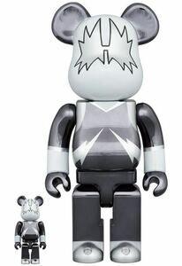 Bearbrick KISS SPACE MAN CHROME Ver.100% & 400%ベアブリック キス スペースマン クロム キッス ハードロックバンド hard rock Peter