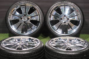 ＜大人気!クロームメッキ＞LUFT BAHN 17in 7J+25 PCD100 4H ピレリ P-ZERO 195/40R17 bB アクア ヴィッツ フィット キューブ ノート デミオ