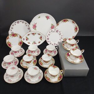 1301 ROYAL ALBERT ロイヤルアルバート 食器 まとめ17点 Tranqulity・ Old Country Rose ・Sweet Violets など