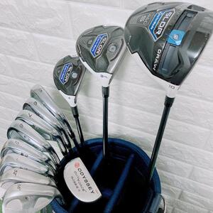 テーラーメイド SLDR-S 12本 TP キャディバッグ付き 男性 右利き 中古ゴルフクラブセット ドライバー アイアン スチールシャフト 初心者