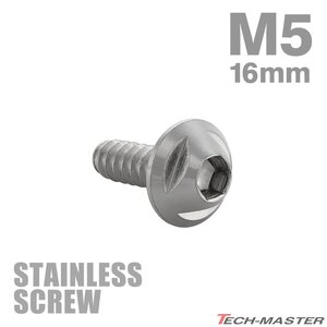 M5×16mm タッピングネジ ビス トライアングルヘッド ステンレス シルバー カウル フェンダー 車 バイク カスタム DIY 1個 TC0093