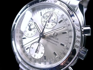 ★極美品 OMEGA Ω オメガ スピードマスター トリプルカレンダー バルジュー7751 3523.3000 シルバー デイデイト 綺麗！★