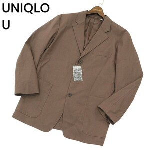 新品★ 21SS UNIQLO U ユニクロ ユー ルメール 通年 背抜き リラックスフィット テーラード ジャケット Sz.M　メンズ 未使用　A4T03213_3#O