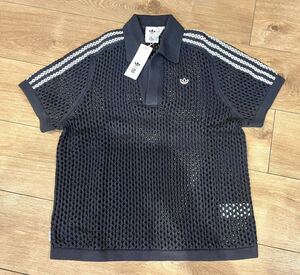 アディダス オリジナルス × CLOT Crochet Polo Carbon M クロット adidas ポロ シャツ