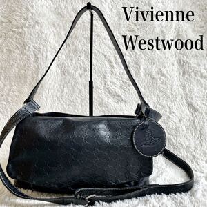 美品 ヴィヴィアンウエストウッド 2way オーブ柄 ショルダーバッグ レザー Vivienne Westwood ハンドバッグ