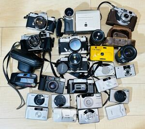 1円～ まとめ売り カメラ、ビデオカメラ 計21台 レンズ　Canon Autoboy、Nikon、Konica、FUJIFILM、OLYMPUS等 カメラ まとめ　#6